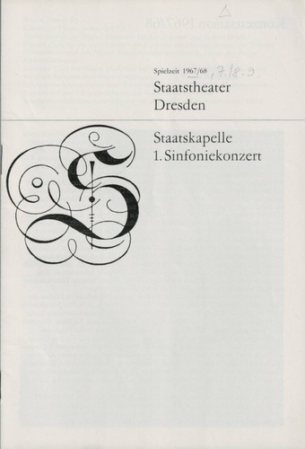 Programmheft staatskapelle - programmheft,