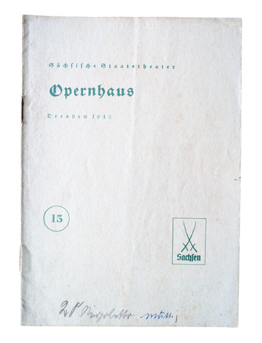 Programmheft staatsoper - programmheft,