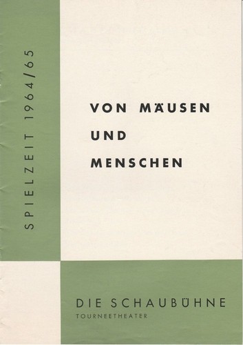Programmheft von mäusen und - programmheft,