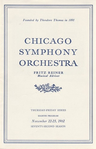 Programmheft chicago symphony - programmheft,