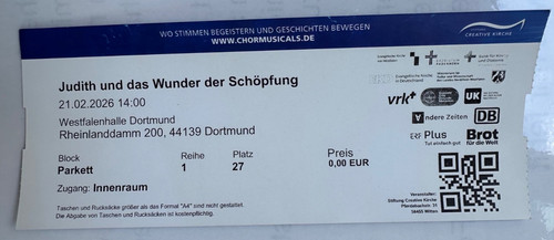 Ticket eintrittskarte judith - eintrittskarte:, "judith