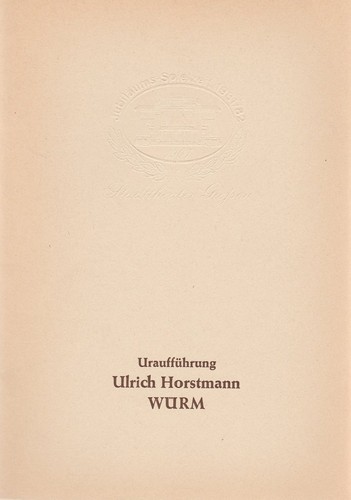 Programmheft uraufführung - programmheft,