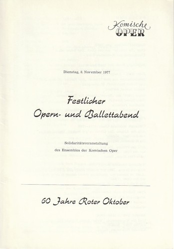 Programmheft festlicher opern - programmheft, opern-