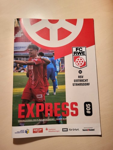 Fußball programmheft rot - programmheft,