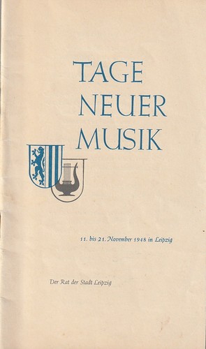 Programmheft tage neuer - neuer, musik