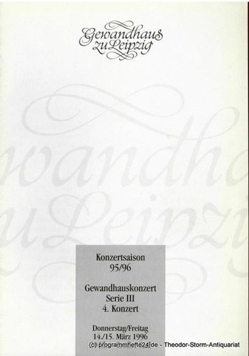 Programmheft gewandhauskonzert - programmheft,