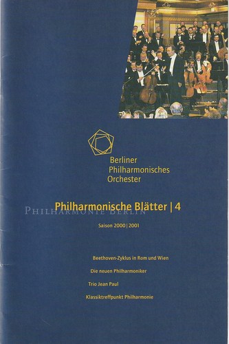 Programmheft philharmonische - programmheft,
