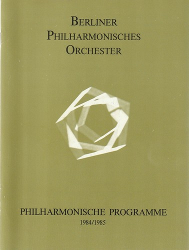 Programmheft philharmonische - programmheft,