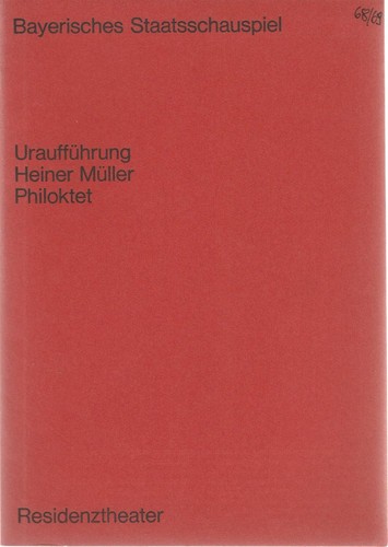 Programmheft philoktet von - philoktet,