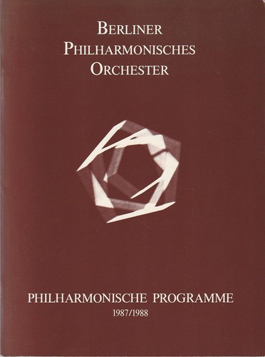Programmheft philharmonische - programmheft,