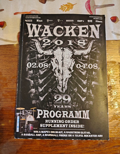 Wacken 2018 programmheft - wacken, /