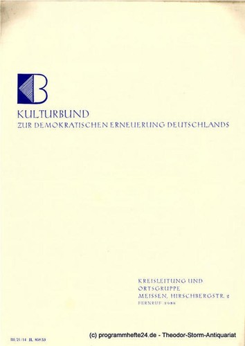 Programmheft für - programmheft,
