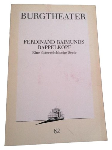 Burgtheater programmheft - burgtheater,