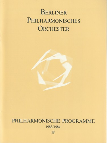 Programmheft philharmonische - programmheft,