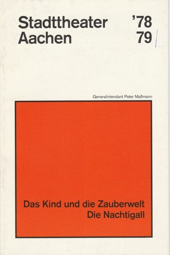 Programmheft das kind und die - programmheft,